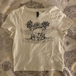 H&M short sleeve crop tee